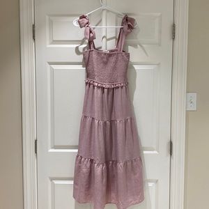 Blush maternity dress